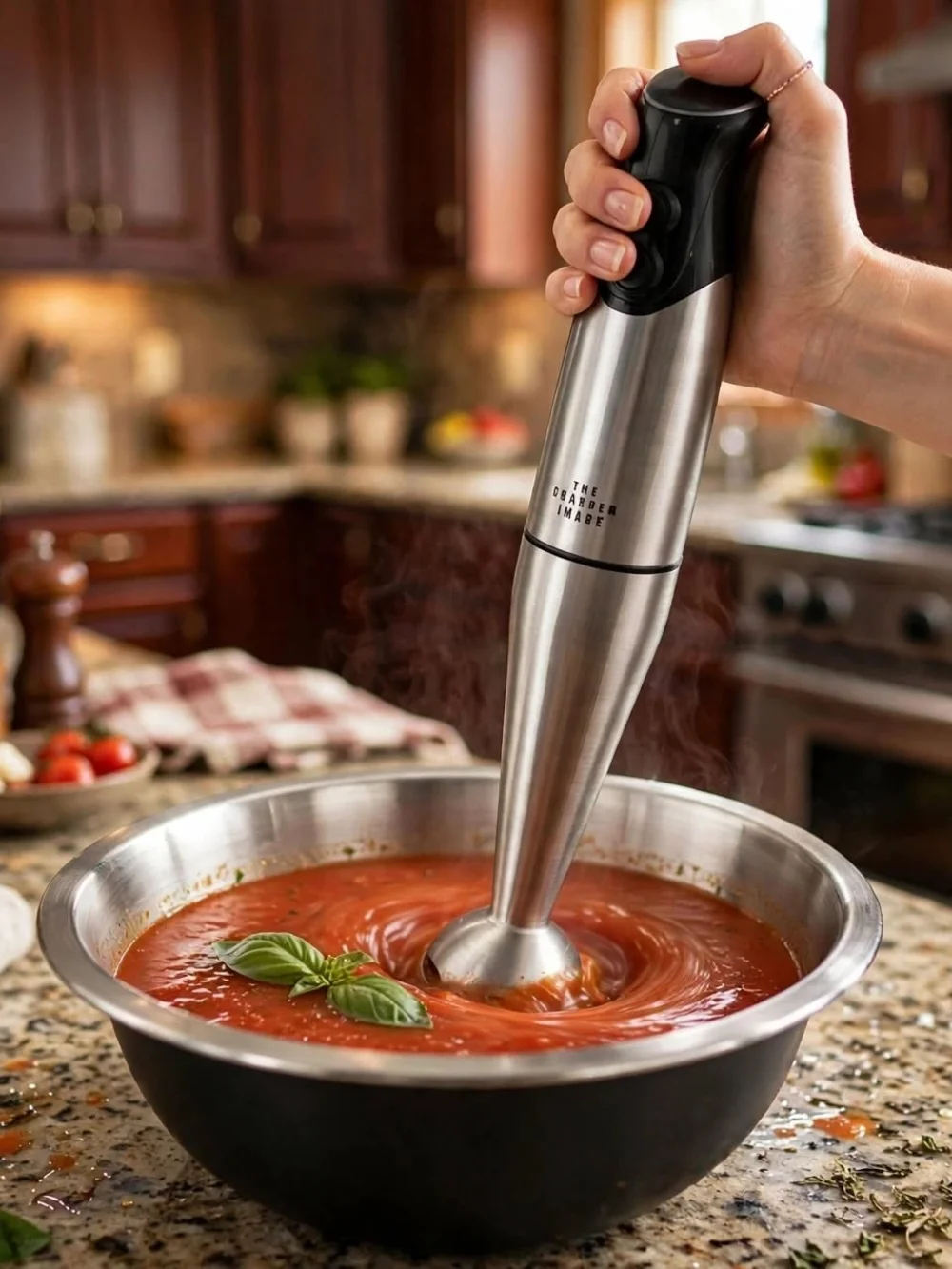 The Sharper Image 8-Piece Stainless Steel Immersion Hand Blender Set 200W NIB